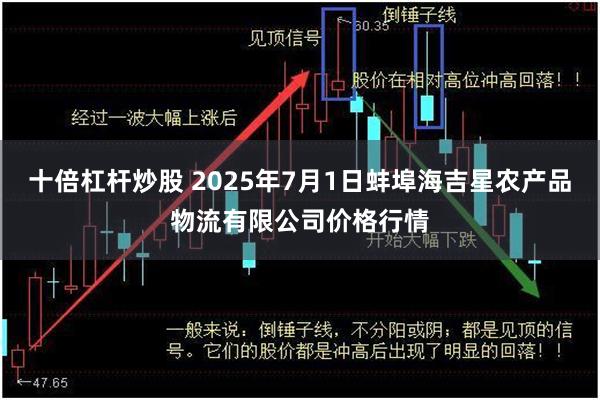 十倍杠杆炒股 2025年7月1日蚌埠海吉星农产品物流有限公司价格行情