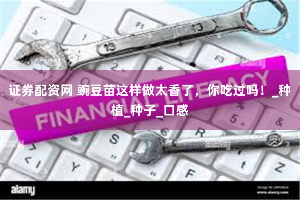 证券配资网 豌豆苗这样做太香了，你吃过吗！_种植_种子_口感