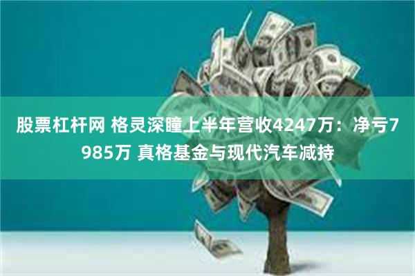 股票杠杆网 格灵深瞳上半年营收4247万：净亏7985万 真格基金与现代汽车减持