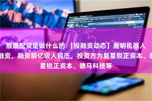 股票配资是做什么的 【投融资动态】鹿明机器人天使++轮融资，融资额亿级人民币，投资方为复星锐正资本、德马科技等