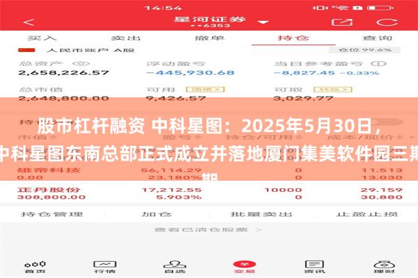 股市杠杆融资 中科星图：2025年5月30日，中科星图东南总部正式成立并落地厦门集美软件园三期