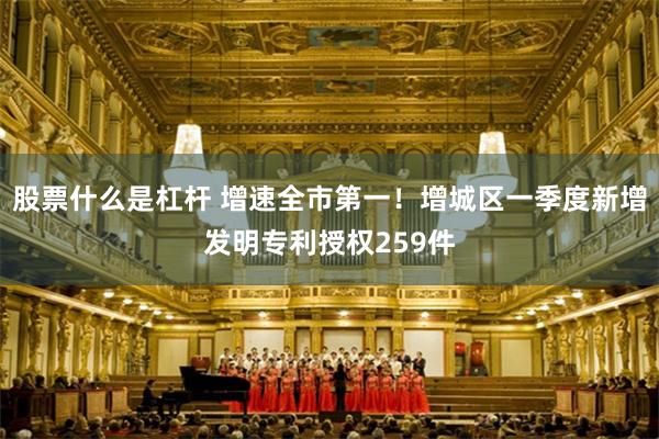 股票什么是杠杆 增速全市第一!增城区一季度新增发明专利授权259件