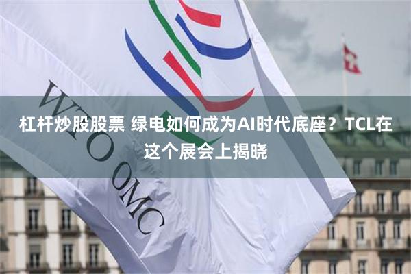 杠杆炒股股票 绿电如何成为AI时代底座?TCL在这个展会上揭晓
