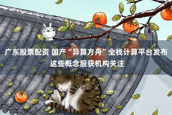 广东股票配资 国产“异算方舟”全栈计算平台发布 这些概念股获机构关注