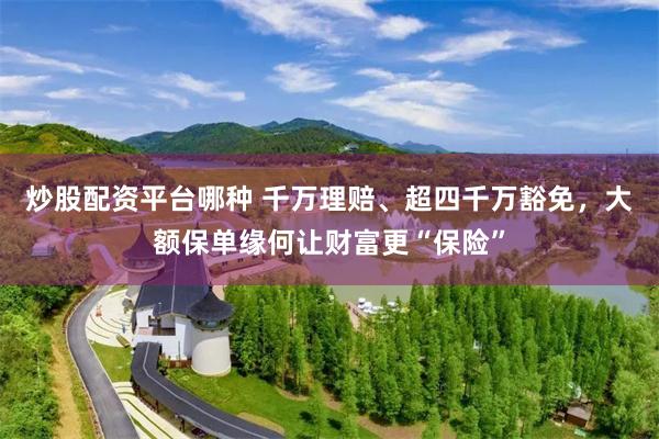 炒股配资平台哪种 千万理赔、超四千万豁免，大额保单缘何让财富更“保险”