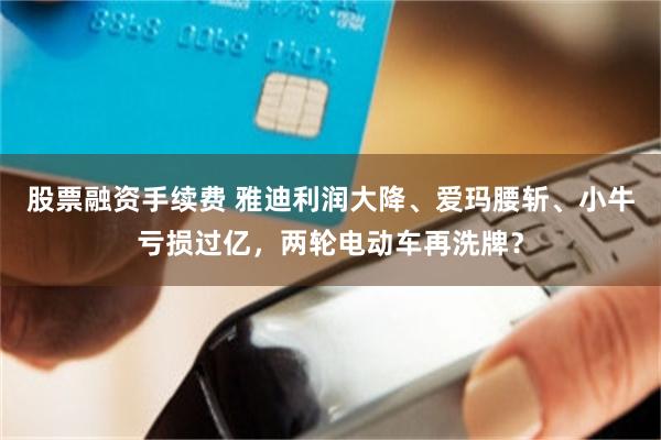 股票融资手续费 雅迪利润大降、爱玛腰斩、小牛亏损过亿，两轮电动车再洗牌？