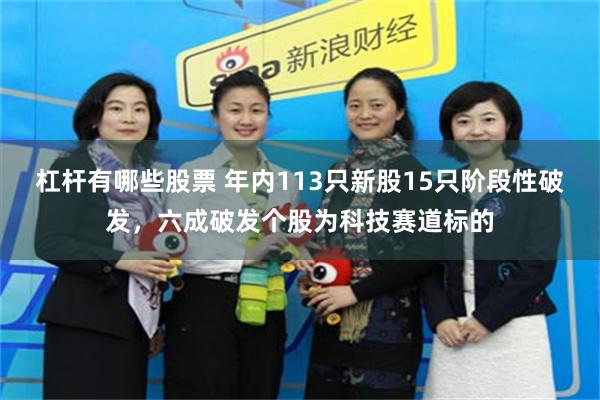 杠杆有哪些股票 年内113只新股15只阶段性破发，六成破发个股为科技赛道标的