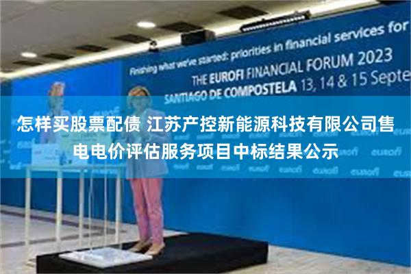 怎样买股票配债 江苏产控新能源科技有限公司售电电价评估服务项目中标结果公示
